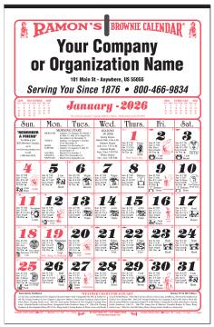 Ramon's Brownie Calendar-Original Old Fashioned Almanac Calendar originally with "The Little Doctor"